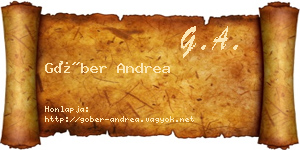 Góber Andrea névjegykártya
